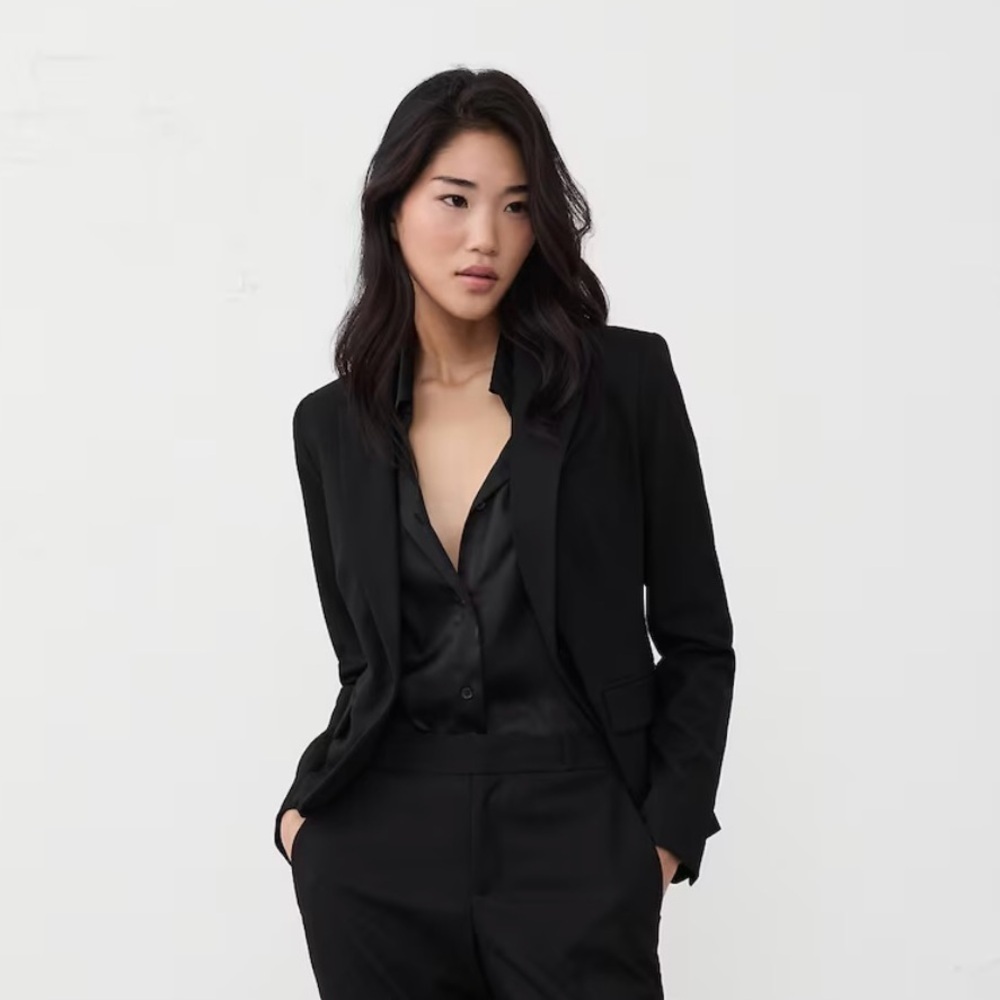 NWT! Banana Republic Black Long and Lean Brushed Blazer - Multiple Sizes